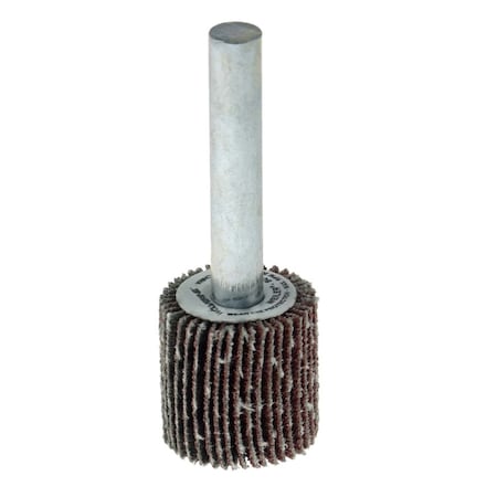 Weiler 3/4" x 3/4" x 80AO Wolverine Coated Abrasive Flap Wheel, 1/4" Stem 30717